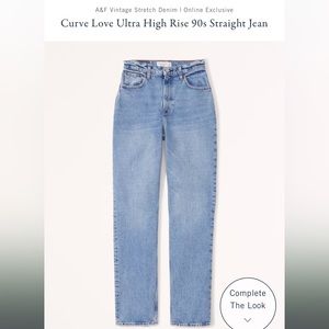 Abercrombie & Fitch The ‘90s Straight Ultra High Rise Denim Jeans NWT Size 28/6